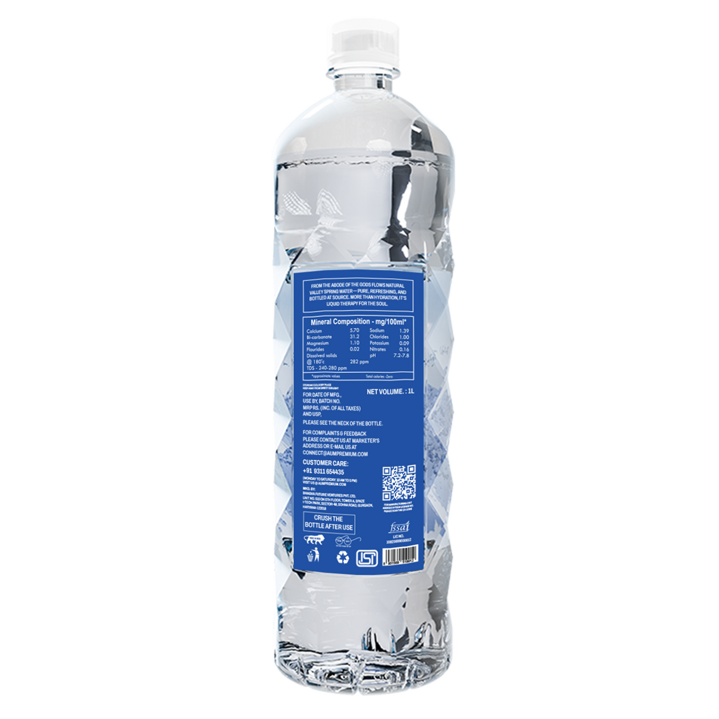 AUM Premium Naturally Alkaline Himalayan Spring Water– 1L