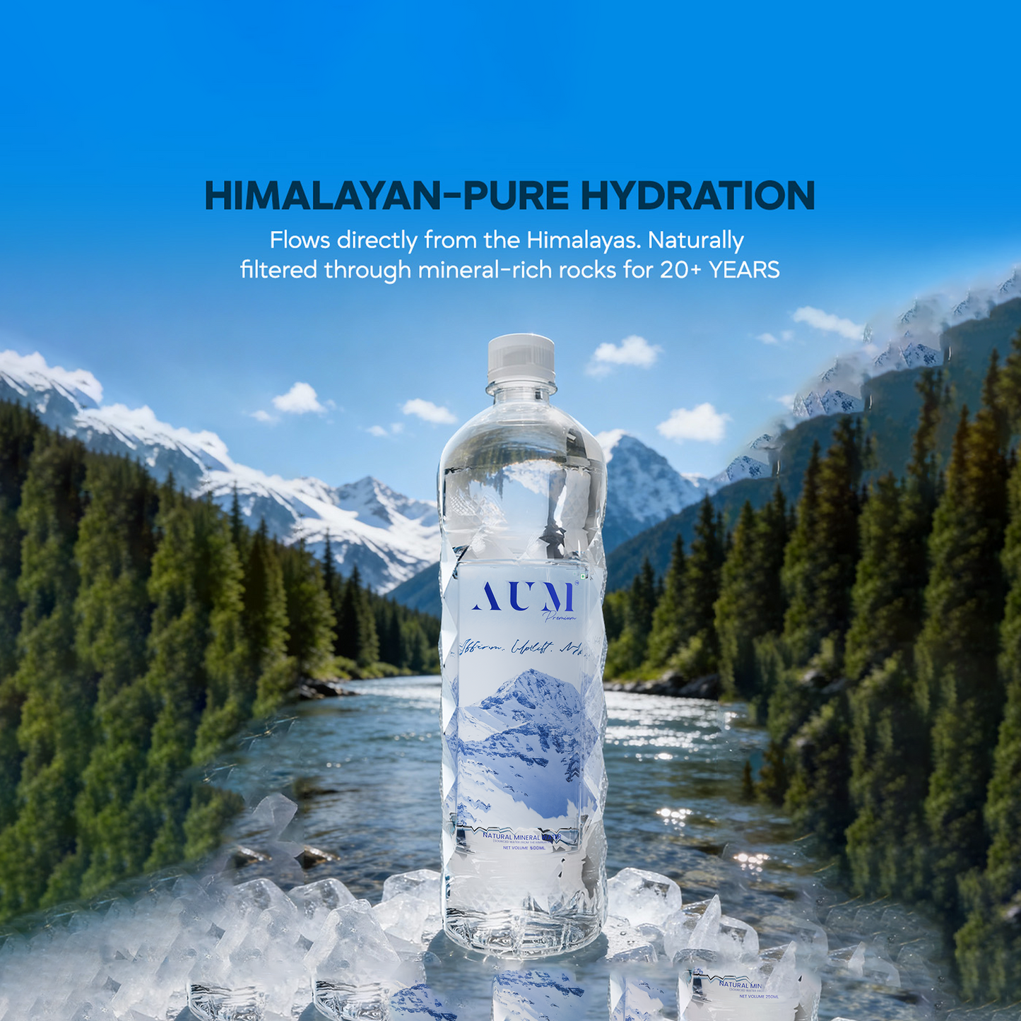 AUM Premium Naturally Alkaline Himalayan Spring Water– 500 ml